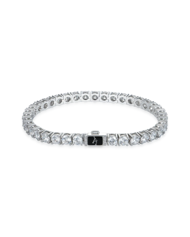APORRO BRAND - Iced Tennis Bracelet - 5mm - White Gold