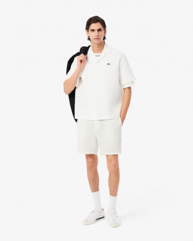 Lacoste - Loose Fit Waffle Textured Short - White