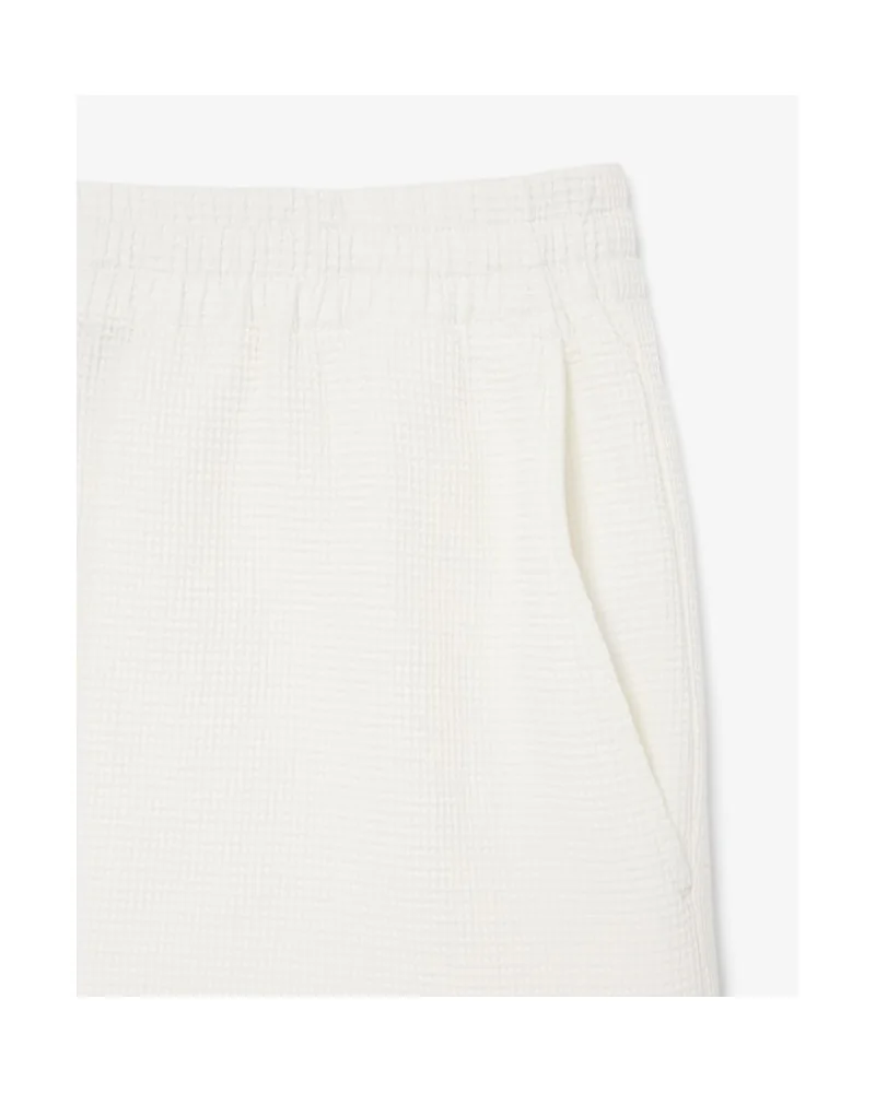 Lacoste - Loose Fit Waffle Textured Short - White