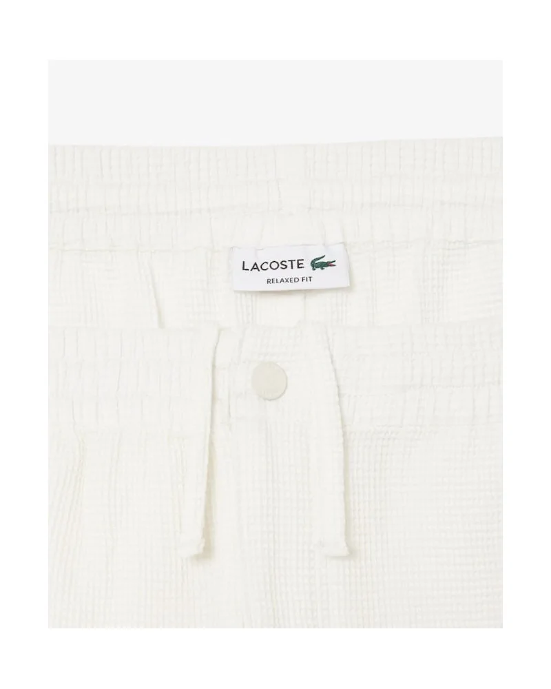 Lacoste - Loose Fit Waffle Textured Short - White