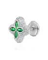APORRO BRAND - Iced Luminous Clover Earrings - Green Diamond | bloc...
