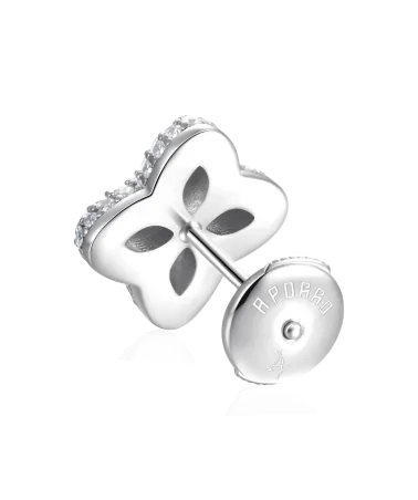 APORRO BRAND - Iced Luminous Clover Earrings - Green Diamond | bloc...