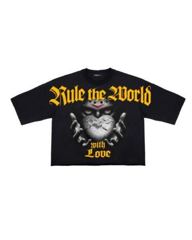 Roku Studio - Men One World Cropped Drop Shoulder Tee - Black