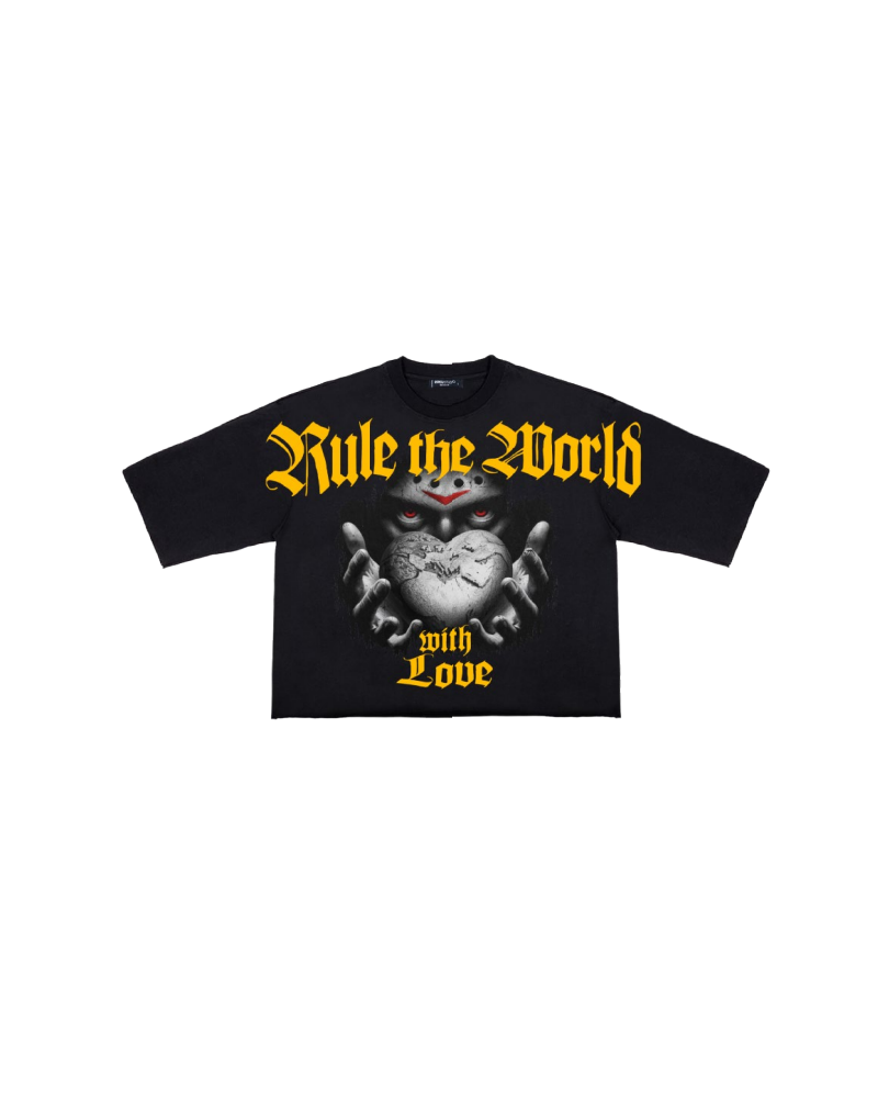Roku Studio - Men One World Cropped Drop Shoulder Tee - Black