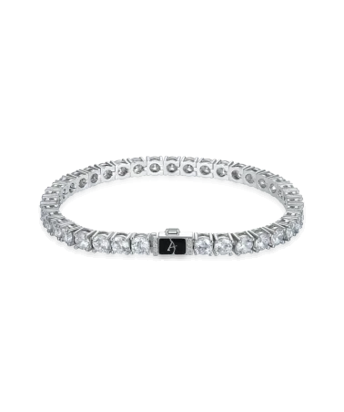 APORRO BRAND - 5mm Iced Tennis Bracelet - White Gold