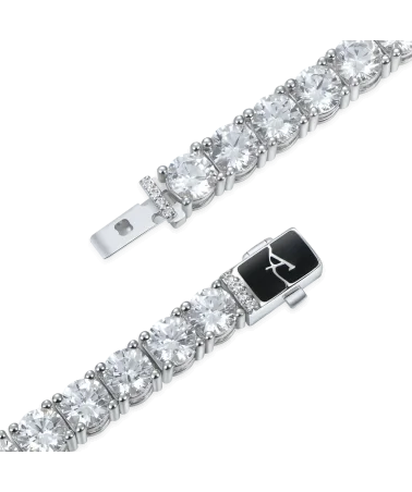 APORRO BRAND - 5mm Iced Tennis Bracelet - White Gold