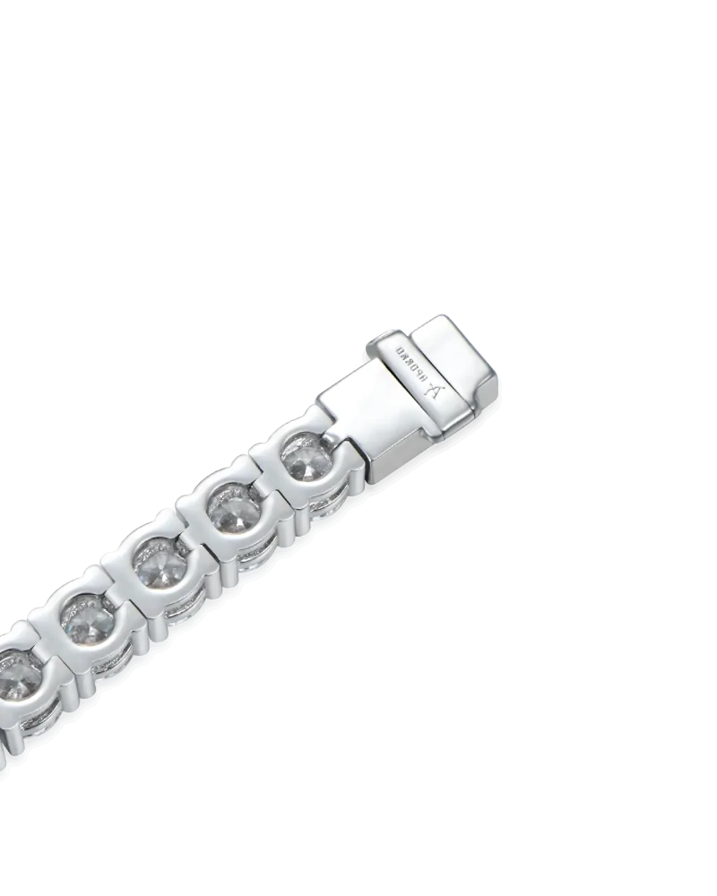 APORRO BRAND - 5mm Iced Tennis Bracelet - White Gold