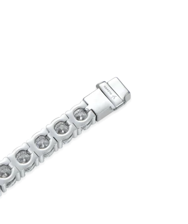 APORRO BRAND - 5mm Iced Tennis Bracelet - White Gold