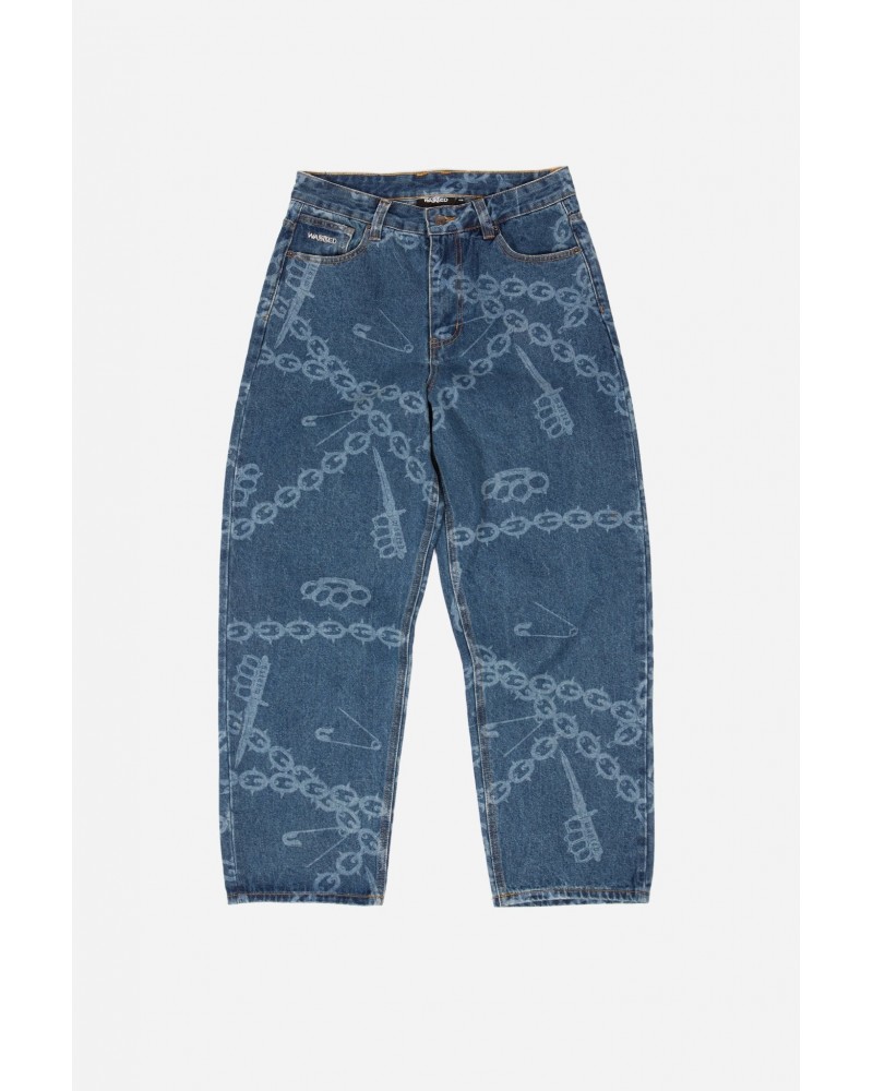 Wasted Paris - Knuckle Casper Pant - Washed Blue