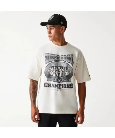 New Era - Las Vegas Raiders NFL Super Bowl Oversized Tee - Offwhite