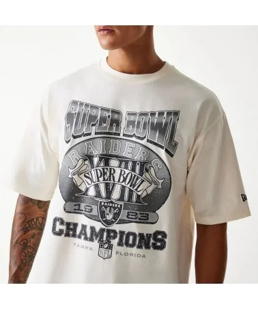 New Era - Las Vegas Raiders NFL Super Bowl Oversized Tee - Offwhite