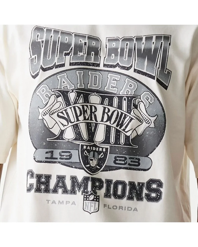 New Era - Las Vegas Raiders NFL Super Bowl Oversized Tee - Offwhite