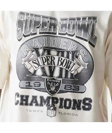 New Era - Las Vegas Raiders NFL Super Bowl Oversized Tee - Offwhite