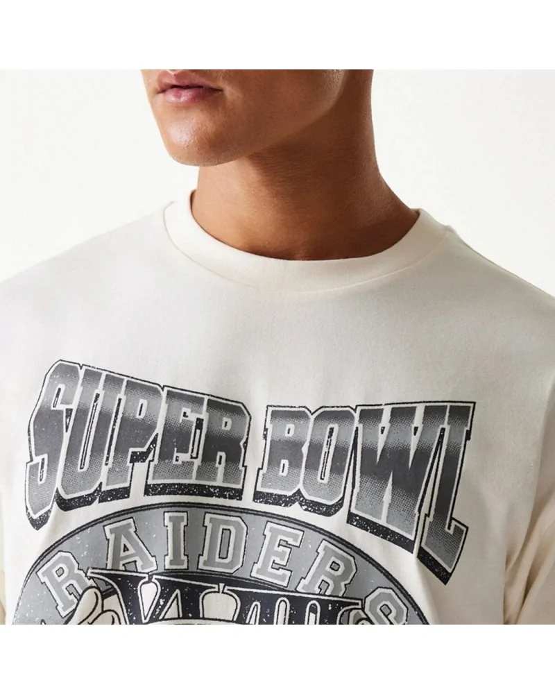 New Era - Las Vegas Raiders NFL Super Bowl Oversized Tee - Offwhite