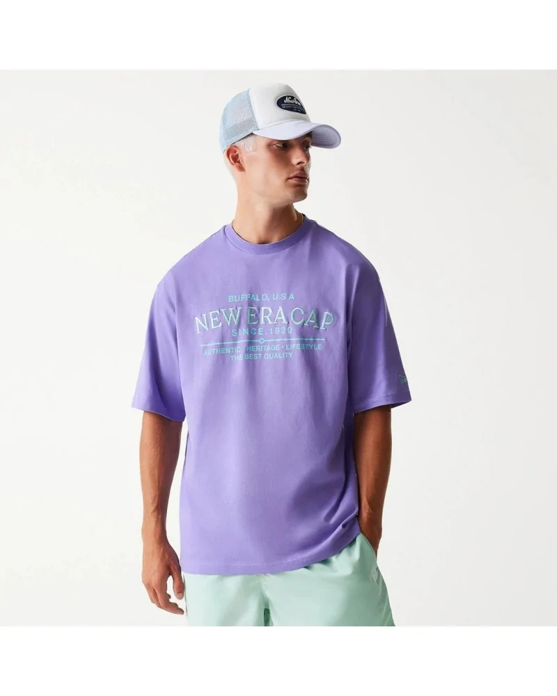 New Era - New Era Graphic Oversized Tee - Purple
