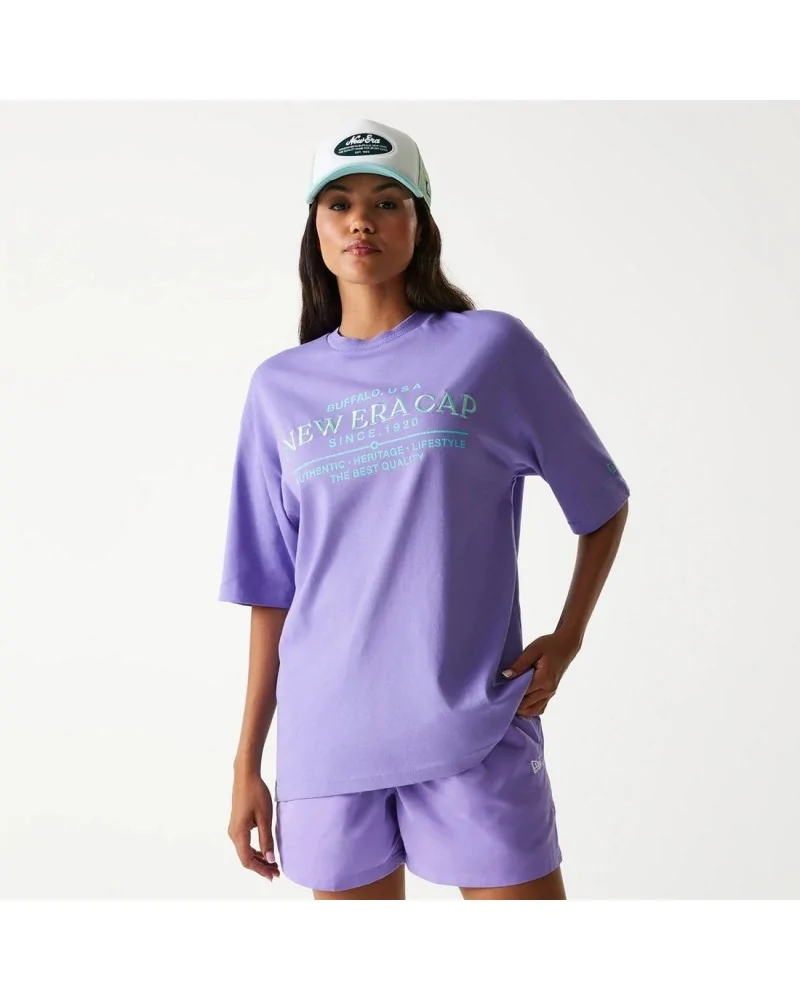 New Era - New Era Graphic Oversized Tee - Purple