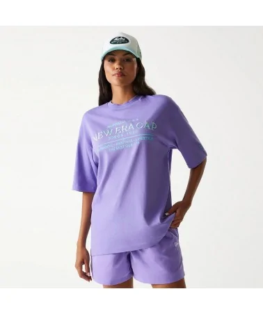 New Era - New Era Graphic Oversized Tee - Purple