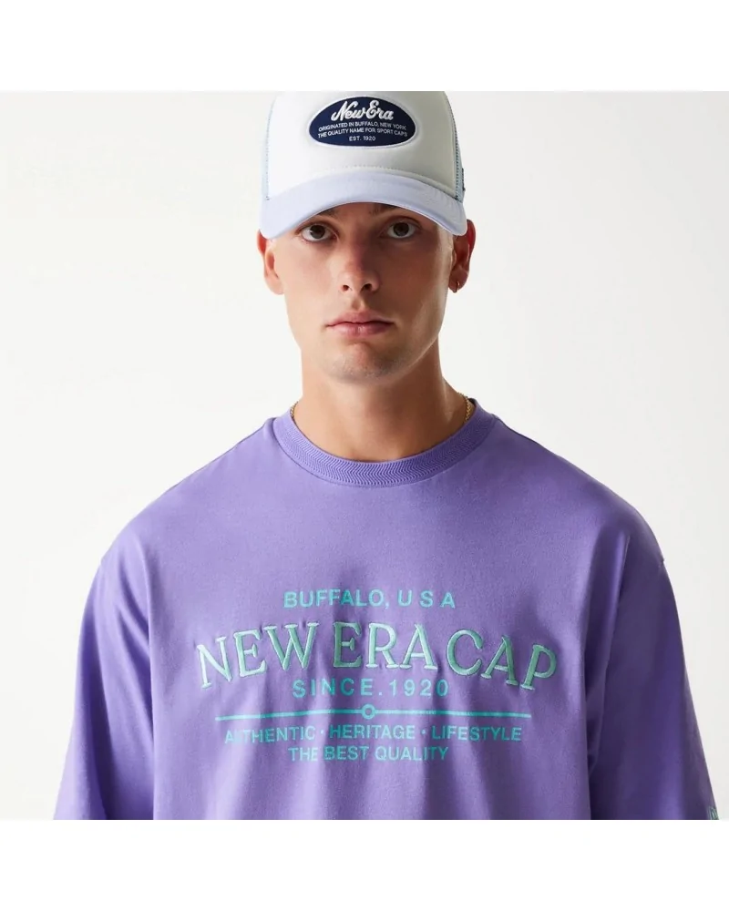 New Era - New Era Graphic Oversized Tee - Purple