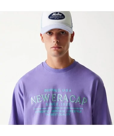 New Era - New Era Graphic Oversized Tee - Purple