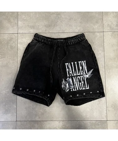 Roku Studio - Fallen Angel Enzymes Washed Short - Black