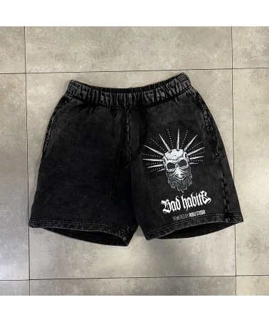 Roku Studio - Bad Habits Enzymes Washed Short - Black