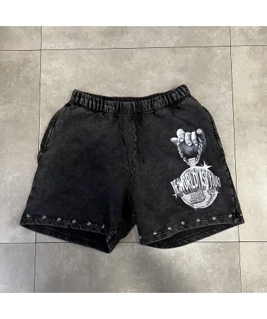 Roku Studio - Kid Angel Enzymes Washed Short - Black