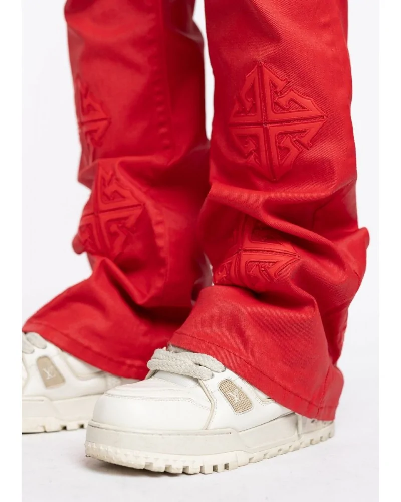 Guapi Clothing - Obsidian Black Dice Ltd Pockets Flared Denim - Bla...