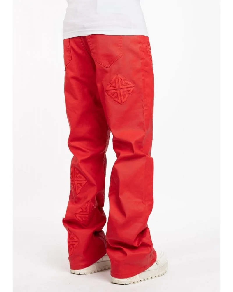 Guapi Clothing - Obsidian Black Dice Ltd Pockets Flared Denim - Bla...