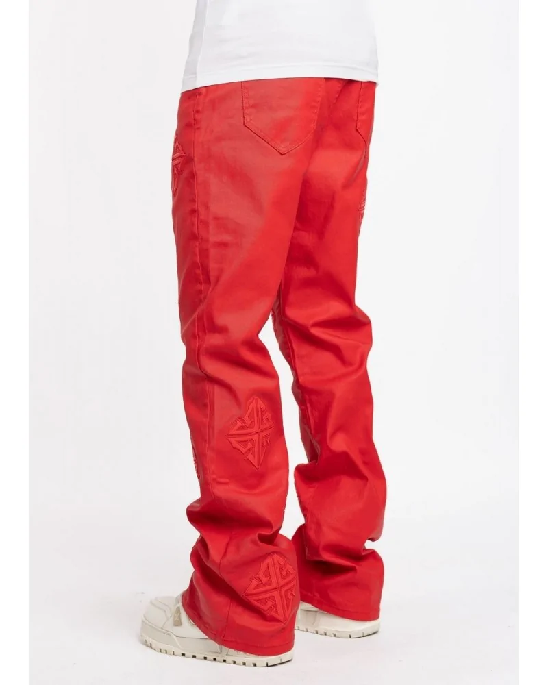 Guapi Clothing - Obsidian Black Dice Ltd Pockets Flared Denim - Bla...