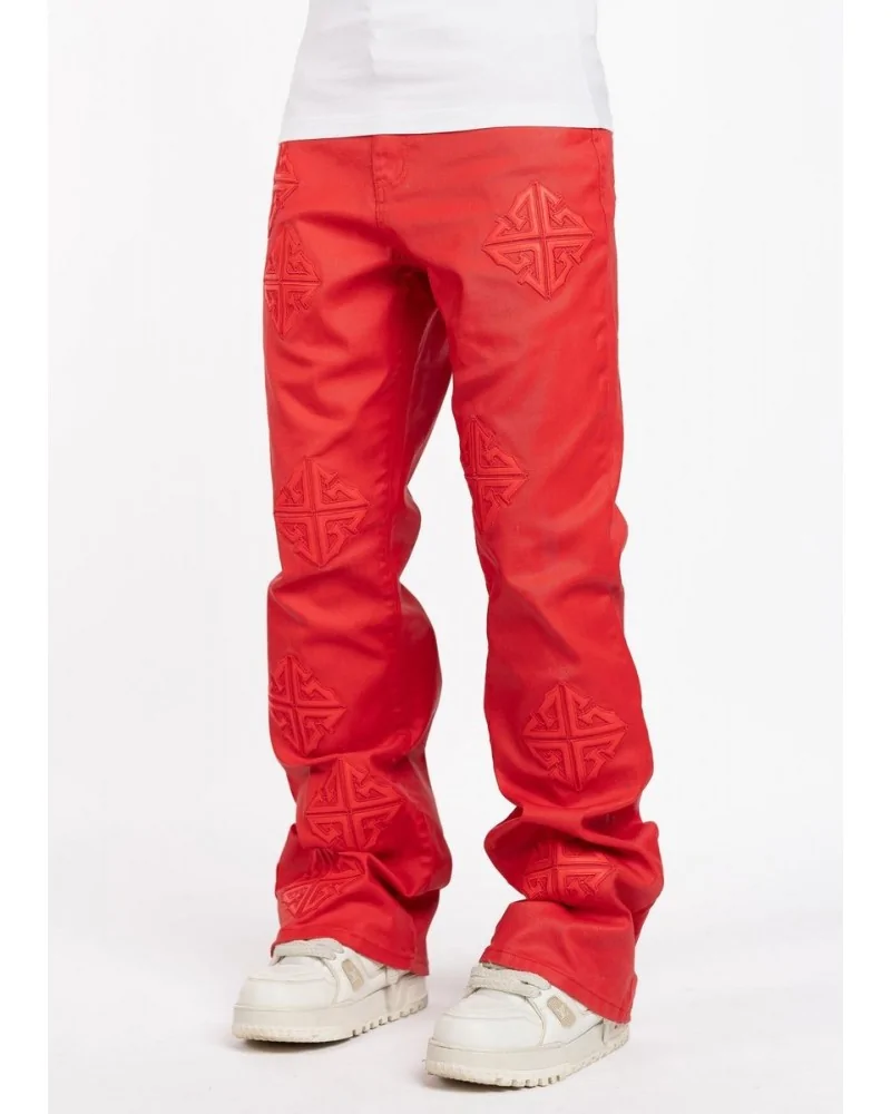 Guapi Clothing - Obsidian Black Dice Ltd Pockets Flared Denim - Bla...