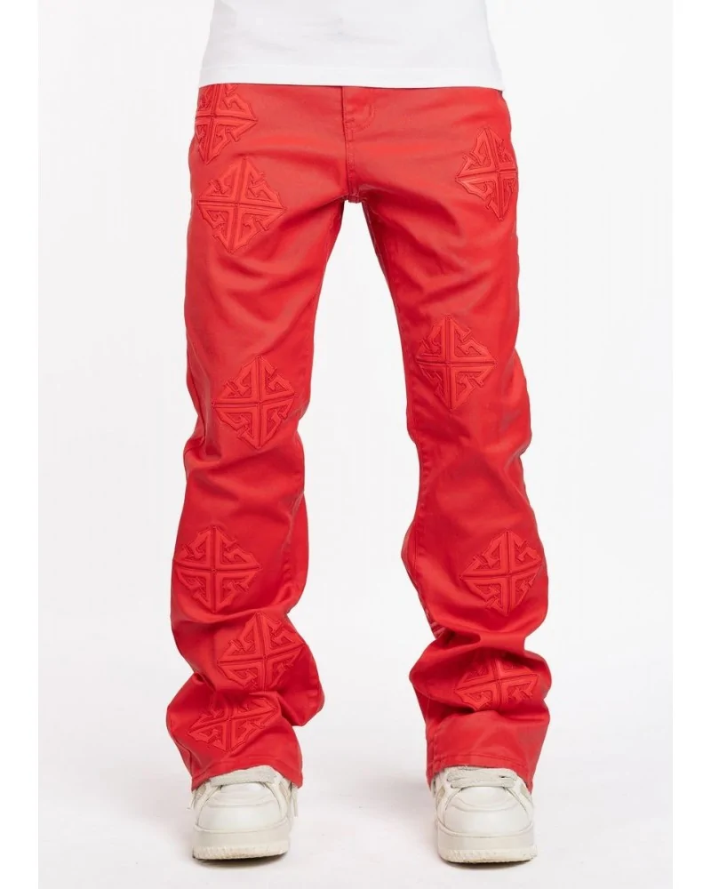 Guapi Clothing - Obsidian Black Dice Ltd Pockets Flared Denim - Bla...