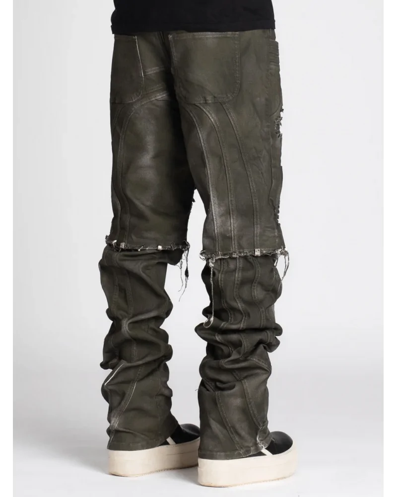 Guapi Clothing - Hunter Dirty Denim Convertible 2 in 1 Pant/Short - Dark Grey Washed