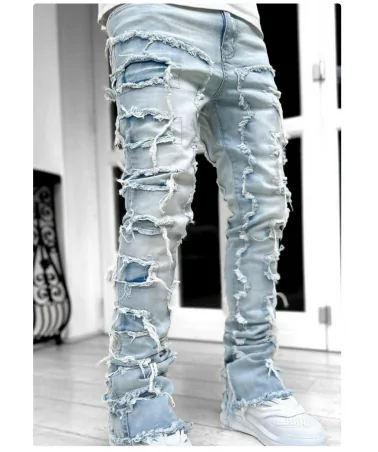 Guapi Clothing - Obsidian Black Dice Ltd Pockets Flared Denim - Bla...