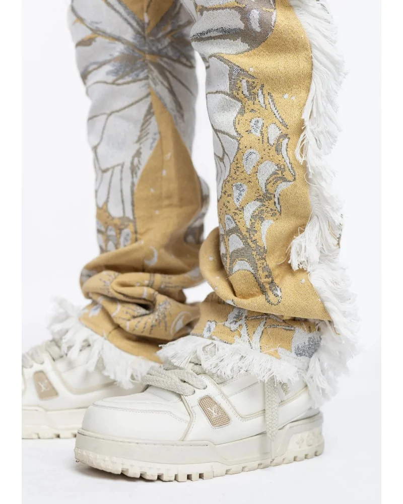 Guapi Clothing - Blood Red Tapestry Cargo Pant - Red/White | blocks...