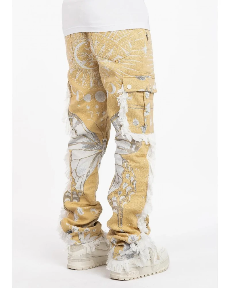 Guapi Clothing - Blood Red Tapestry Cargo Pant - Red/White | blocks...