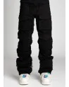 Guapi Clothing - Obsidian Black Dice Ltd Pockets Flared Denim - Bla...