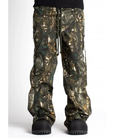 Guapi Clothing - Obsidian Black Dice Ltd Pockets Flared Denim - Bla...