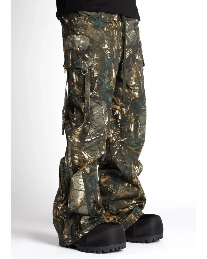 Guapi Clothing - Obsidian Black Dice Ltd Pockets Flared Denim - Bla...