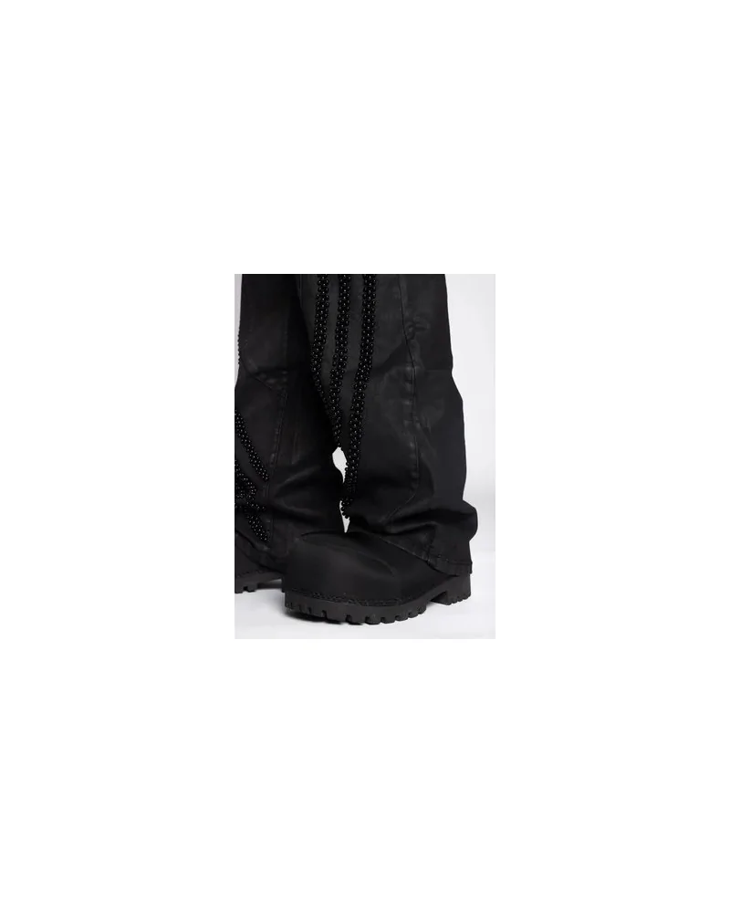 Guapi Clothing - All Black Distressed Baggy Denim Pant - Black | bl...