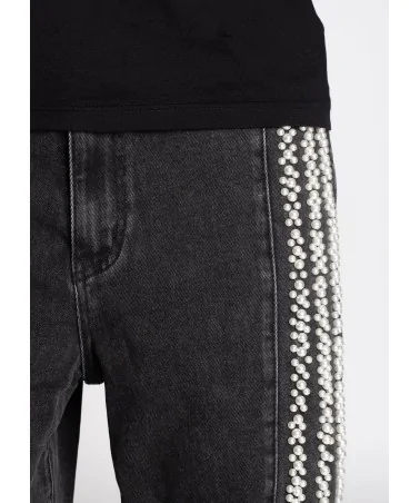 Guapi Clothing - All Black Distressed Baggy Denim Pant - Black | bl...