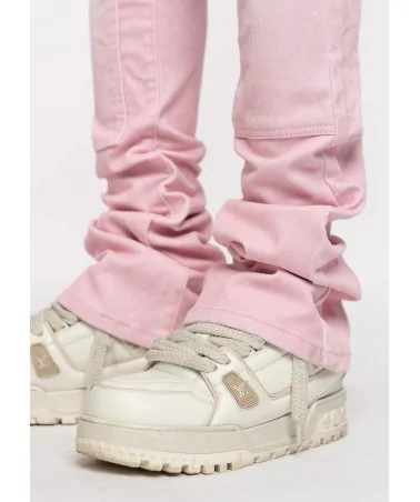 Guapi Clothing - Obsidian Black Dice Ltd Pockets Flared Denim - Bla...