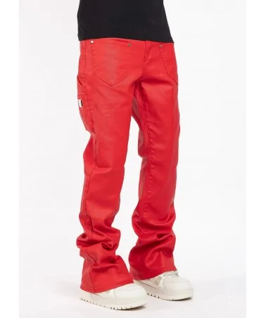 Guapi Clothing - Obsidian Black Dice Ltd Pockets Flared Denim - Bla...