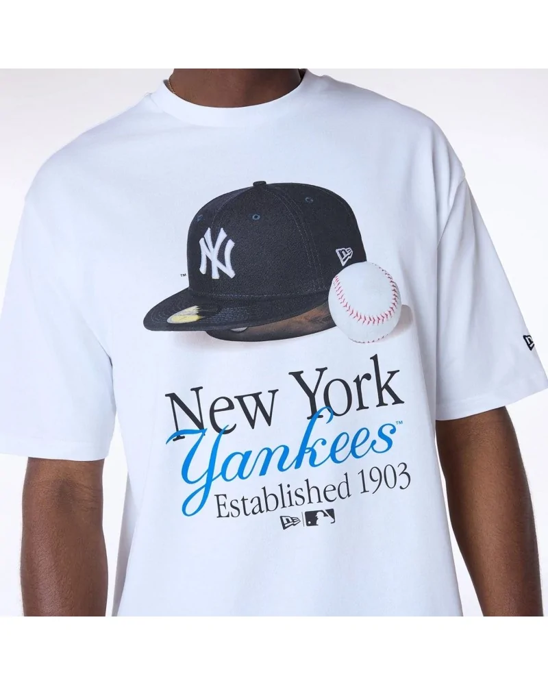 New Era - New York Yankees MLB Script Tee - White