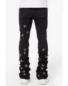 Guapi Clothing - Obsidian Black Blossom Denim Jeans - Black