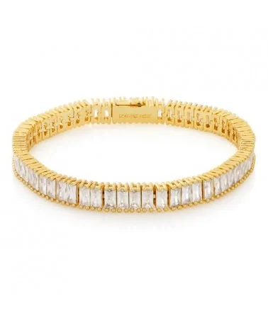 King Ice - Baguette Tennis Bracelet 6mm - Gold Plated - 14K Gold - 8"