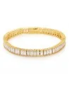 King Ice - Baguette Tennis Bracelet 6mm - Gold Plated - 14K Gold - 8"