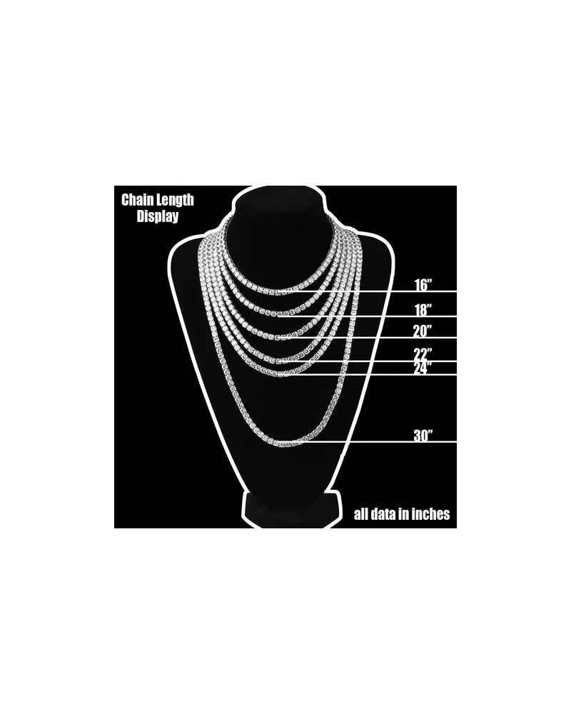 APORRO BRAND - Refined Luster Tennis Chain - 6mm - White Gold | blo...