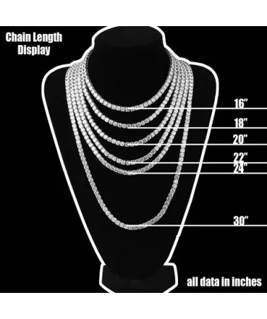 APORRO BRAND - Refined Luster Tennis Chain - 6mm - White Gold | blo...