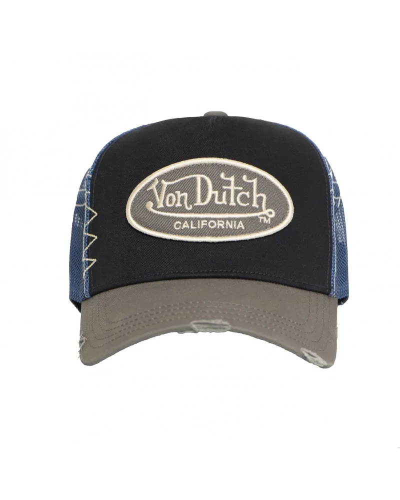 Von Dutch - Distressed Effect Trucker Cap - Blue / Grey