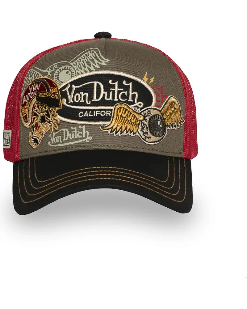 Von Dutch - Patches Trucker Cap - Khaki / Red